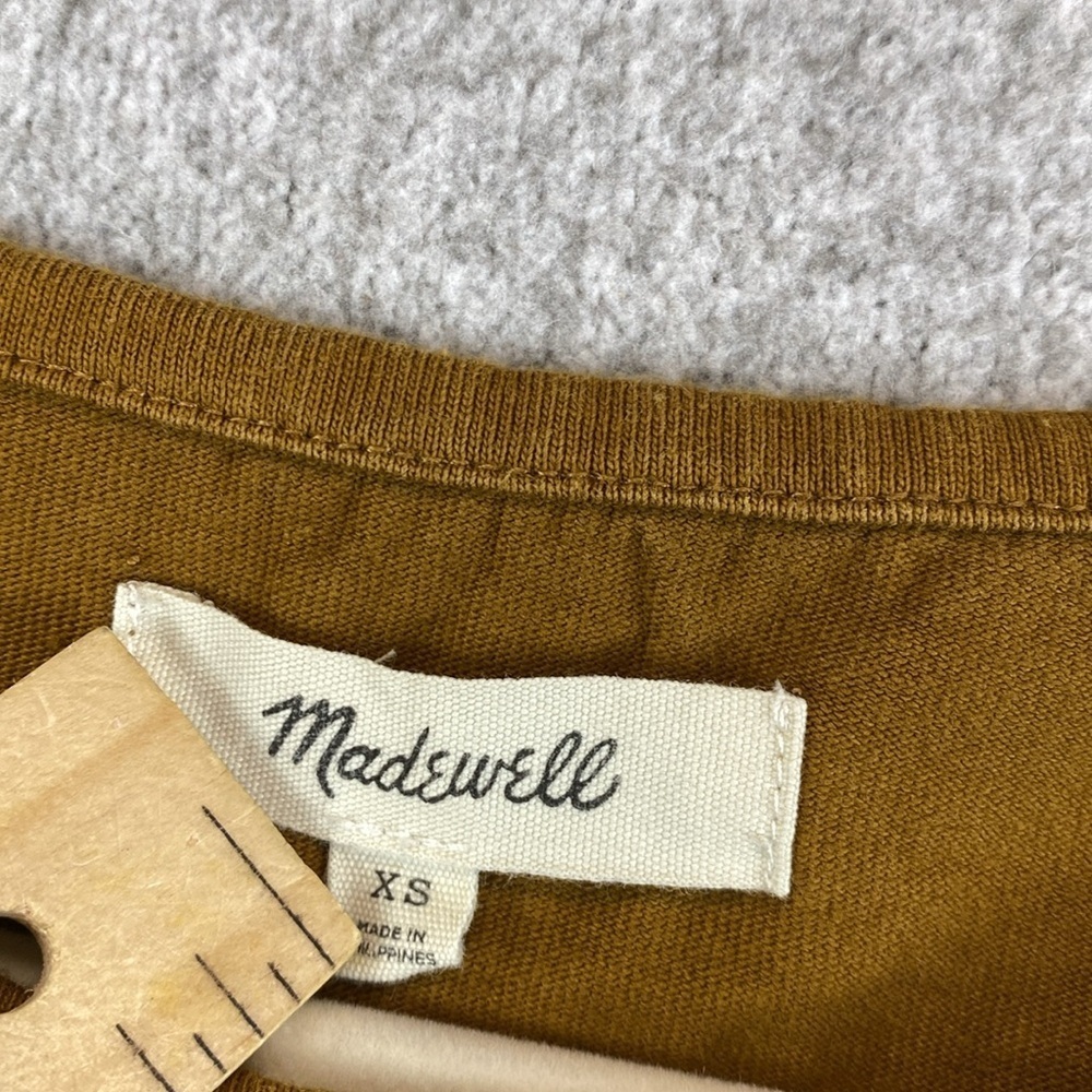 Madewell puff sleeve tee burnt ocre XS classic minimalist boho preppy cottage - Picture 2 of 7